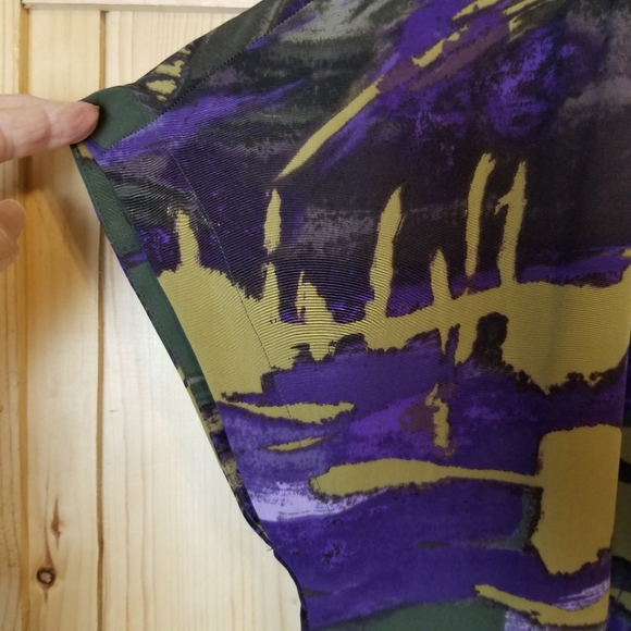 Simply Vera Vera Wang Abstract Print Cap Sleeve Shift Dress - Picture 5 of 12